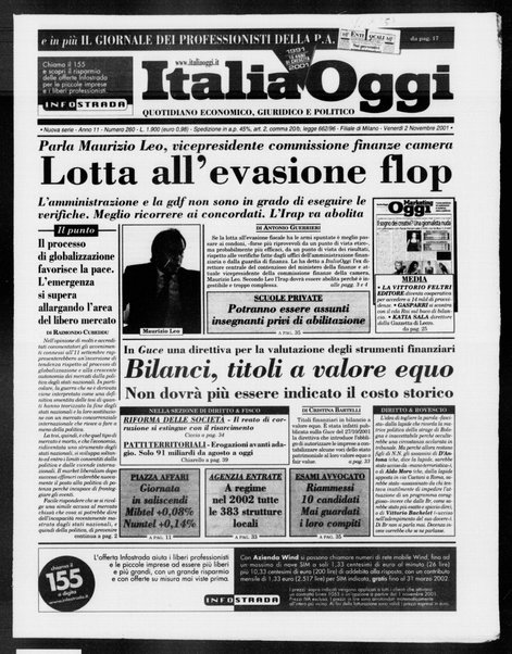 Italia oggi : quotidiano di economia finanza e politica